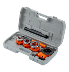 Набор клупов 1/2"; 3/4"; 1" + плашкодержатель с трещеткой (уп.4шт) - ТМ Sparta.