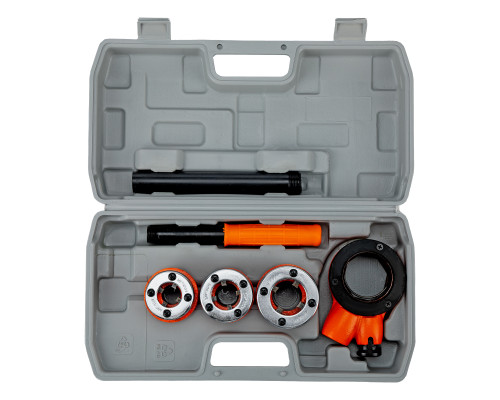 Набор клупов 1/2"; 3/4"; 1" + плашкодержатель с трещеткой (уп.4шт) - ТМ Sparta.