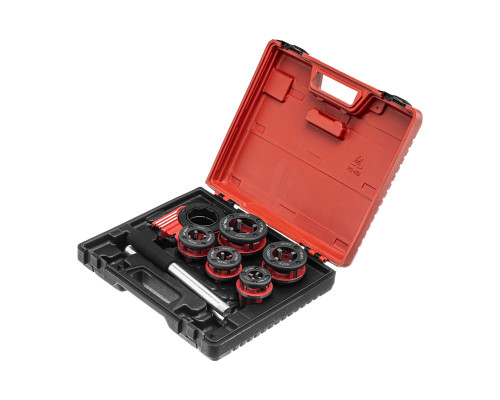 Набор клупов 1/4-1/2-3/4-1-1.25"+ плашкодержатель с трещоткой, 8 предметов - TM MTX