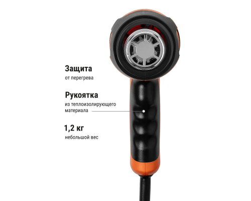 Набор, технический фен ТФ-01 и 6 предмет, 1800Вт, 2режима, t от 50 до 650C,"Алмаз" - TM TDM