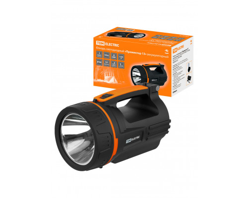Фонарь светодиод. "Прожектор 13", аккум.., 10 Вт LED+24 SMD, 1150 лм, SLA 3,5 А*ч, 230В - TM TDM Фонарь светодиод. "Прожектор 13", аккум.., 10 Вт LED+24 SMD, 1150 лм, SLA 3,5 А*ч, 230В - TM TDM
