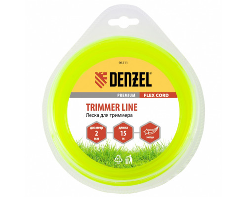 Леска для триммера, звезда 2.0 мм х 15 м, блистер Flex cord (160/40) - ТМ Denzel Леска для триммера, звезда 2.0 мм х 15 м, блистер Flex cord (160/40) - ТМ Denzel