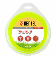 Леска для триммера, квадрат 3.0 мм х 15 м, блистер Flex cord (120/40) - ТМ Denzel