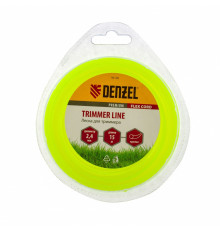 Леска для триммера, круглая 2.4 мм х 15 м, блистер Flex cord (160/40) - ТМ Denzel