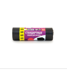 Мешки для мусора 60л 10мкм (в рулоне 15шт) - ТМ PATERA