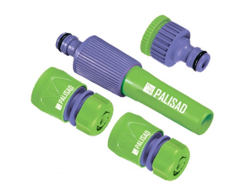 Набор для подключения шланга 3/4" (распылитель, 3 адаптера к распылителю) -ТМ Palisad Набор для подключения шланга 3/4" (распылитель, 3 адаптера к распылителю) -ТМ Palisad