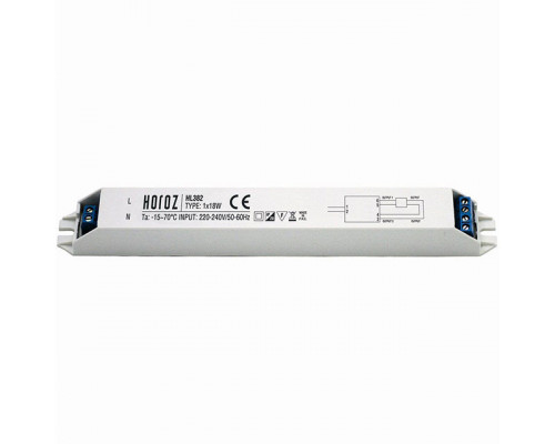 Балласт ЭПРА 1х18W 220-240V -HL382 Балласт ЭПРА 1х18W 220-240V -HL382