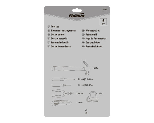 Набор инструментов бытовой, 6 пред-тов - TM Sparta