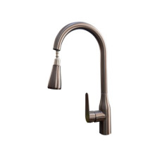 Смеситель для кухни с гибким изливом "U" хром мат INOX Rubano 27675
