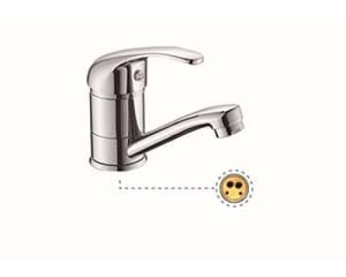Смеситель для кухни, короткий излив, хром Clasic Silvera Moderna 49142