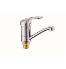 Смеситель для кухни, короткий излив, хром Clasic Rossa Lina 49109