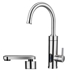 Смеситель проточный водонагреватель, хром 3300W INOX Rubano 27887