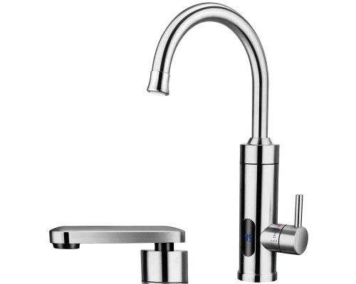 Смеситель проточный водонагреватель, хром 3300W INOX Rubano 27887