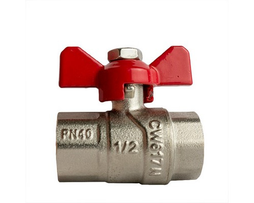 Кран шаровый ВВ 1/2", бабочка MPN