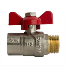 Кран шаровый НВ 1/2", бабочка MPN