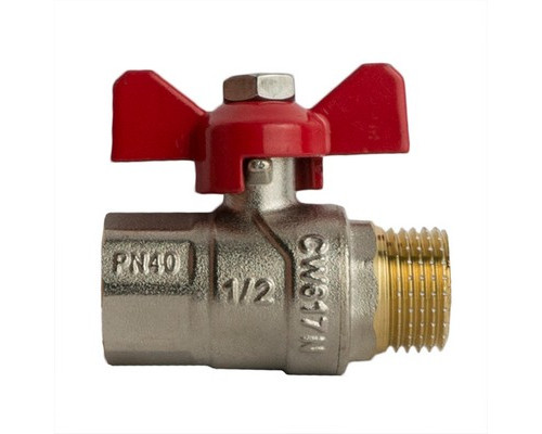 Кран шаровый НВ 1/2", бабочка MPN