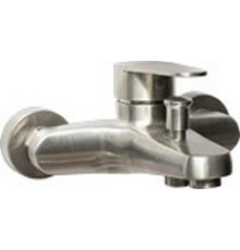 Смеситель для ванны, короткий гусак,нержав,INOX, Rubano/