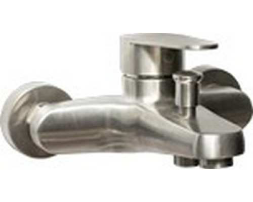 Смеситель для ванны, короткий гусак,нержав,INOX, Rubano/