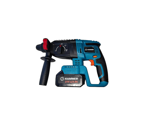 Перфоратор аккумулятрный Li-Ion, 21V, 4500об/мин, 1x2Ah, 1050rpm HMS-120B - TM Hammer