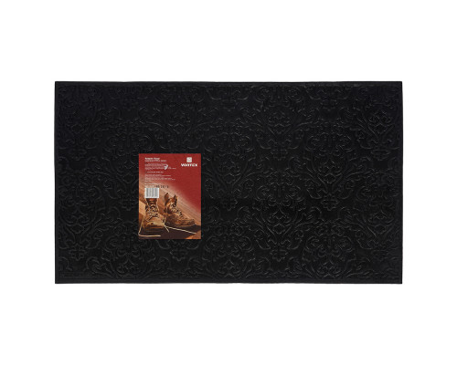 Коврик придверный резиновый 35*60см, черный, "Узор" (уп.20шт) - ТМ VORTEX Коврик придверный резиновый 35*60см, черный, "Узор" (уп.20шт) - ТМ VORTEX