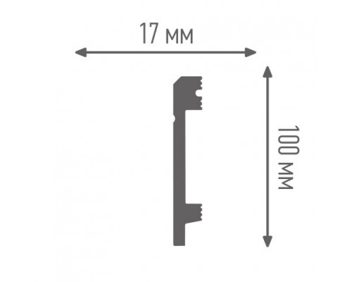 Плинтус напольный высокопрочный ART F 100/17*2010мм (уп.13шт) - ТМ Плинтэкс Плинтус напольный высокопрочный ART F 100/17*2010мм (уп.13шт) - ТМ Плинтэкс