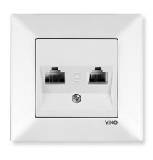Розетка комп. двойная (2*RJ45 CAT5e), серия Meridian (уп.12шт) - TM VIKO