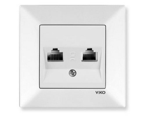 Розетка комп. двойная (2*RJ45 CAT5e), серия Meridian (уп.12шт) - TM VIKO