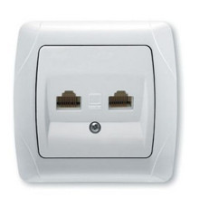 Розетка комп. двойная (2*RJ45 CAT5e), серия Carmen (уп.12шт) - TM VIKO