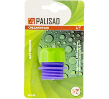 Соединитель пластмассовый, для шланга 1/2, с внешней резьбой 3/4 - ТМ Palisad