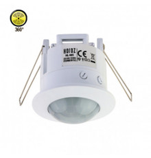 Датчик движ. (белый) 800W (110-130V)-1200W(220-240V) от3до2000люкс., от10сек. до7мин.,360гр - HL485