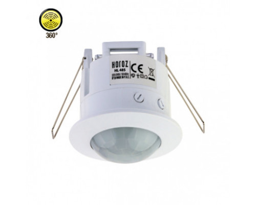 Датчик движ. (белый) 800W (110-130V)-1200W(220-240V) от3до2000люкс., от10сек. до7мин.,360гр - HL485 Датчик движ. (белый) 800W (110-130V)-1200W(220-240V) от3до2000люкс., от10сек. до7мин.,360гр - HL485