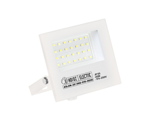 Прожектор LED ASLAN-20W, 2200Lm, 6400K, 175-250V, IP65, белый, Horoz