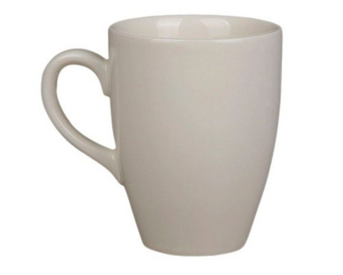 Кружка керамическая глянцевая белая, 400 ml