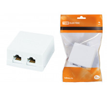 Компьютерная розетка 2xRJ-45 (уп.25шт) - ТМ TDM