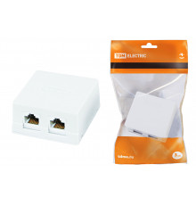 Компьютерная розетка 2xRJ-45 (уп.25шт) - ТМ TDM