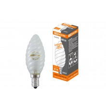 Лампа накаливания "Витая свеча" матовая 60 Вт-230 В-Е14 (уп.1шт) - ТМ TDM