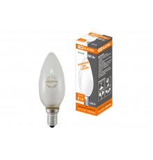 Лампа накаливания "Свеча матовая" 60 Вт-230 В-Е14 (уп.1шт) - ТМ TDM