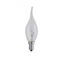 Лампа накаливания "Свеча на ветру" прозрачная (E14 60W) 220-240V - HL420 60W