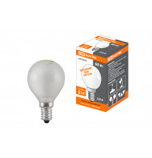 Лампа накаливания "Шар матовый" 60 Вт-230 В-Е14 (уп.1шт) - ТМ TDM