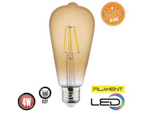 Лампа Ретро LED RUSTIC VINTAGE (E27 4W 2200K 360Lm) 220-240V Лампа Ретро LED RUSTIC VINTAGE (E27 4W 2200K 360Lm) 220-240V