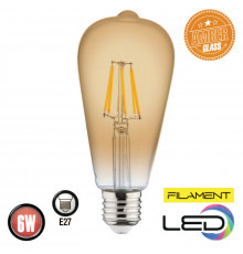 Лампа Ретро LED RUSTIC VINTAGE (E27 6W 2200К 540Lm) 220-240V