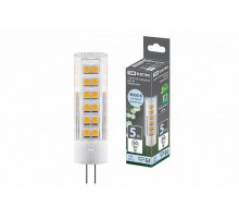 Лампа светодиодная G4-5 Вт-AC/DC 12 В-4000 К, SMD, 16x57мм - TM TDM