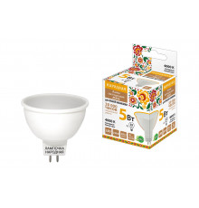 Лампа светодиодная MR16-5 Вт-230 В-4000 К–GU5,3 Народная - ТМ TDM