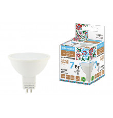 Лампа светодиодная MR16-7 Вт-230 В-6500 К–GU5,3 Народная - TM TDM