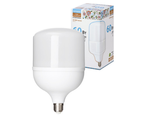 Лампа светодиодная T-60 Вт-230 В-6500 К–E27 (135x225 мм) Народная - TM TDM Лампа светодиодная T-60 Вт-230 В-6500 К–E27 (135x225 мм) Народная - TM TDM