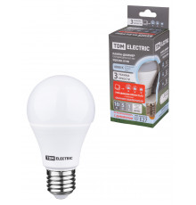 Лампа светодиодная А60 - 10 Вт-230 В -4000 К–E27 "Лампа-ДИММЕР" - TM TDM