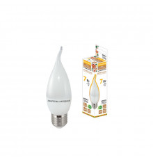 Лампа светодиодная СВЕЧА НА ВЕТРУ WFС37-7 Вт-230 В -4000 К–E27 (свеча на ветру) Народная - TM TDM