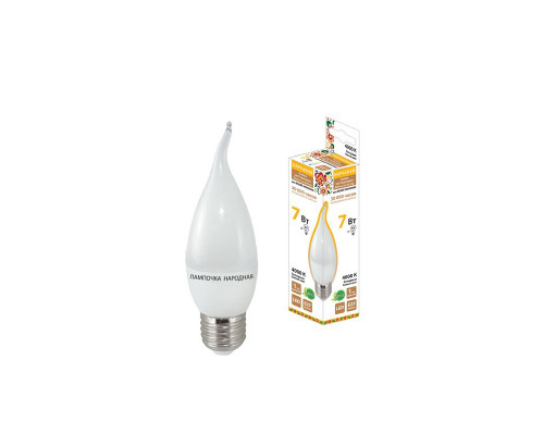 Лампа светодиодная СВЕЧА НА ВЕТРУ WFС37-7 Вт-230 В -4000 К–E27 (свеча на ветру) Народная - TM TDM Лампа светодиодная СВЕЧА НА ВЕТРУ WFС37-7 Вт-230 В -4000 К–E27 (свеча на ветру) Народная - TM TDM