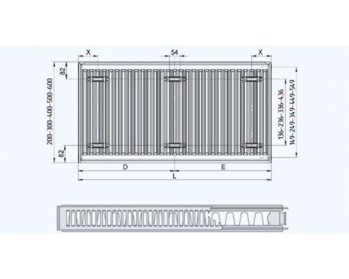 Радиатор стальной 500х1000 Тип 22 - ТМ SteelRadiator