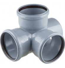 Крестовина 2-х плоск. Ø 110-110--110/87 для внутрен. канализации